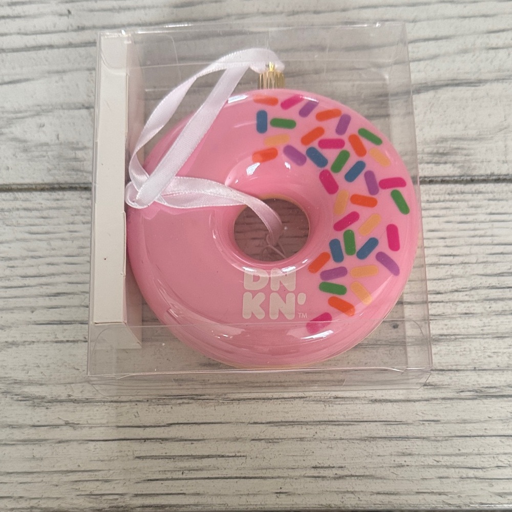 Pink Donut Ornament with Sprinkles